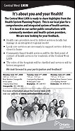 Central West Local Health Integration Network Ad