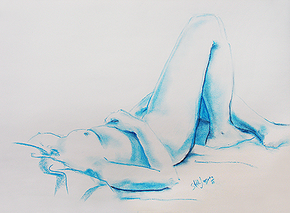 Stella Jurgen - Figure in Chalk - Ice