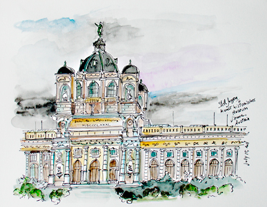 Stella Jurgen - Urban Sketch - Kunst Historisches Museum, Vienna, Austria