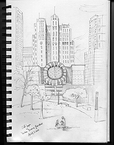 Stella Jurgen - Urban Sketch
San Francisco - Yerba Buena Gardens
