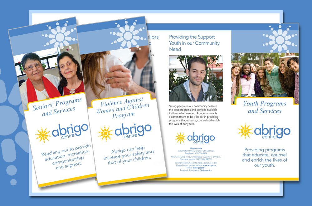 brochure design abrigo centre 17 designs