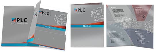 PLC Fire Folder and Brochure Nuclear Industry