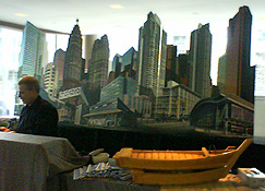 Cityscape Display behind Sushi Bar at Four Seasons Centre for PCL Client Event