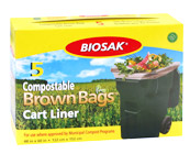 Ralston BIOSAK Compostable Brown Bags Cart Liners