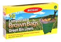 Ralston BIOSAK Compostable Brown Bags Green Bin Liners