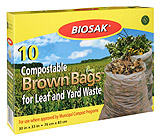 Ralston BIOSAK Compostable Brown Bags for Leaf and Yard Waste