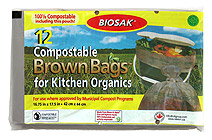 Ralston BIOSAK Compostable Brown Bags Kitchen Sample Pouch