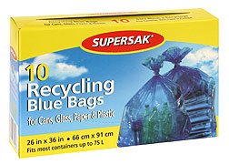 Supersak Recycling  Blue BagsProduct and package photography