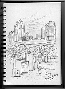 Stella Jurgen - Urban Sketch
Chicago - Jaz Pritzker Pavillion