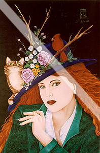 "Cat'n the Hat"
Oil on Canvas 2ft x 3ft
Stella Jurgen ©1994