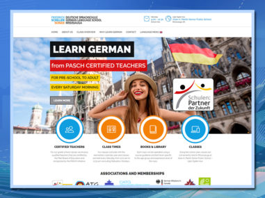 Friedrich Schiller Schule, wordpress website, dual language website, teaching website, language school website