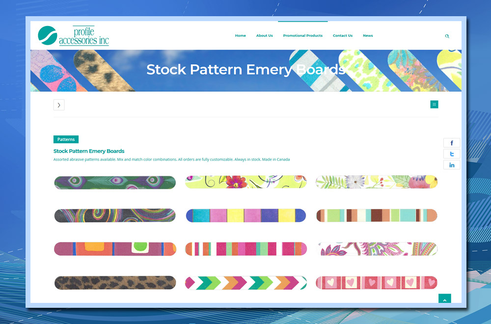Pattern Emery Boards Promotional Products