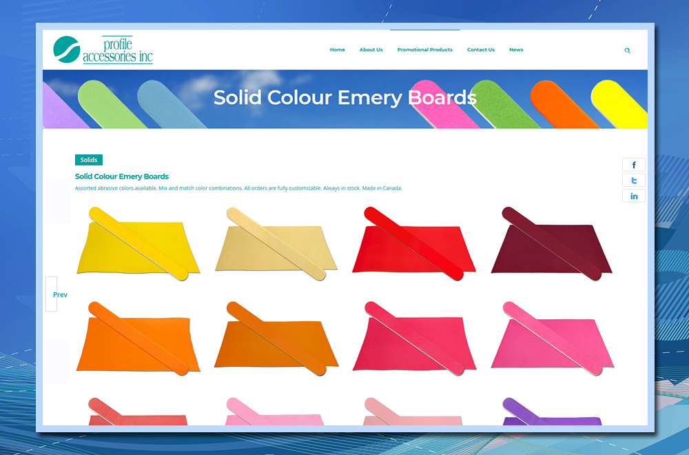 Solid Color Emery Boards