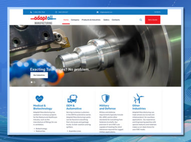 Adaptall Manufacturing WordPress Website with VamTam Builder