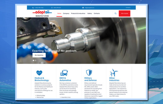 Adaptall Manufacturing WordPress Website with VamTam Builder