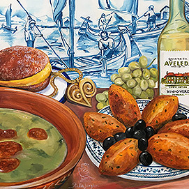 Comforto, Caldo Verde - Oil on Canvas - Stella Jurgen - DONATED