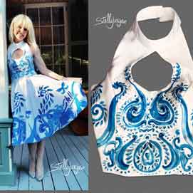 Blue Swirl, Top and Skirt - Stella Jurgen Fashion