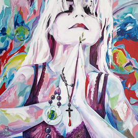 Forgive Us - Acrylic on Canvas - Covid Series - Stella Jurgen
