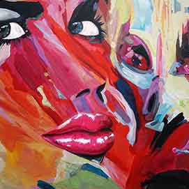 Kissed by an Alien - Acrylic on Canvas - Stella Jurgen