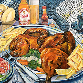 Paixao, Frango Piripiri - Oil-on-Canvas - Stella Jurgen - SOLD