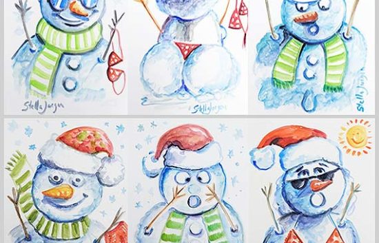"Snowghties" Cards by Stella Jurgen