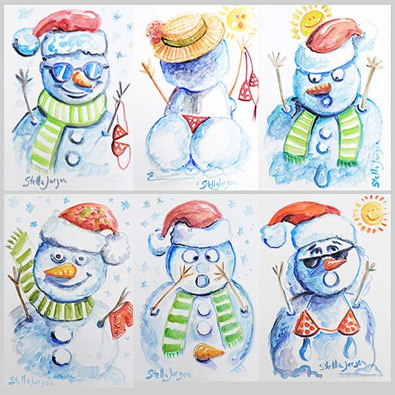 "Snowghties" Cards by Stella Jurgen
