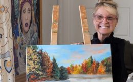 Stella Jurgen's "Autumn Leaves" featured at 2026 Art à la Carte - Celebrating Ontario Artists at the Legislative Building of Ontario.