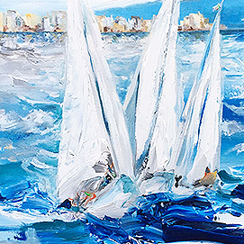 Trust - Boats Series - Acrylic on Canvas - Stella Jurgen - SOLD